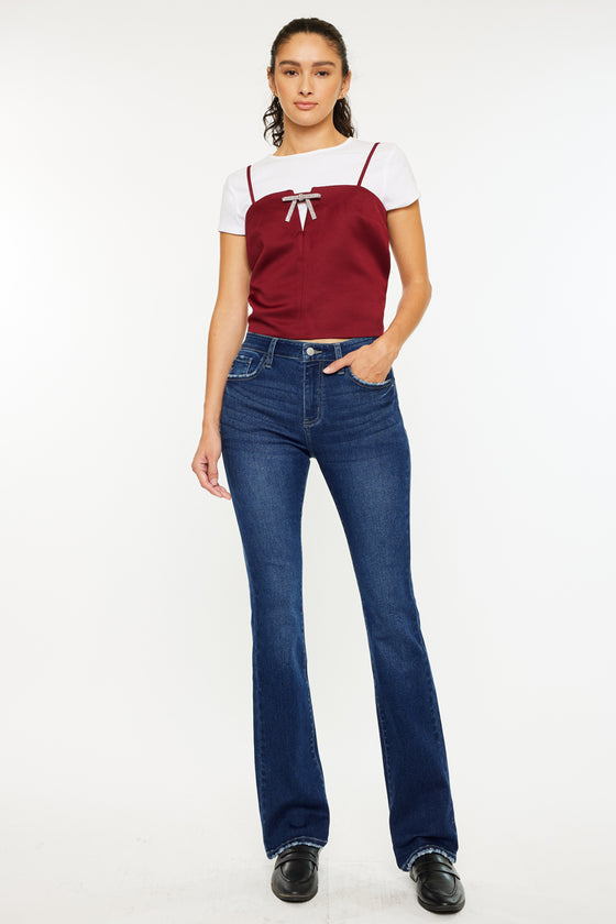 Gale High Rise Skinny Bootcut Jeans - Official Kancan USA