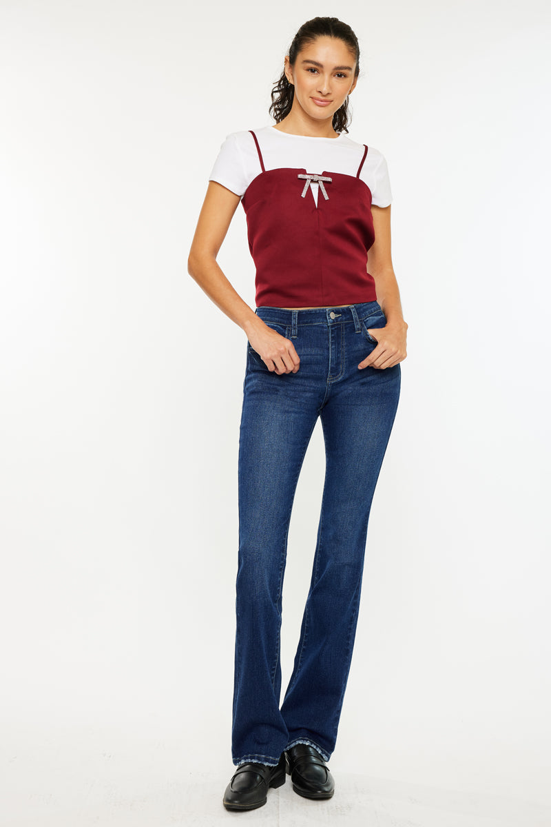 Gale High Rise Skinny Bootcut Jeans - Official Kancan USA