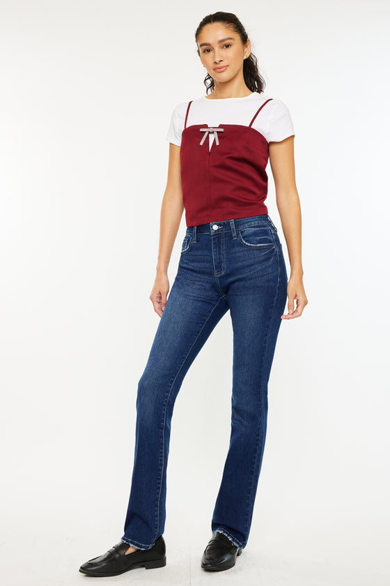Gale High Rise Skinny Bootcut Jeans - Official Kancan USA