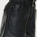 Safiya Paperbag Ultra High Rise Faux Leather Shorts - Official Kancan USA