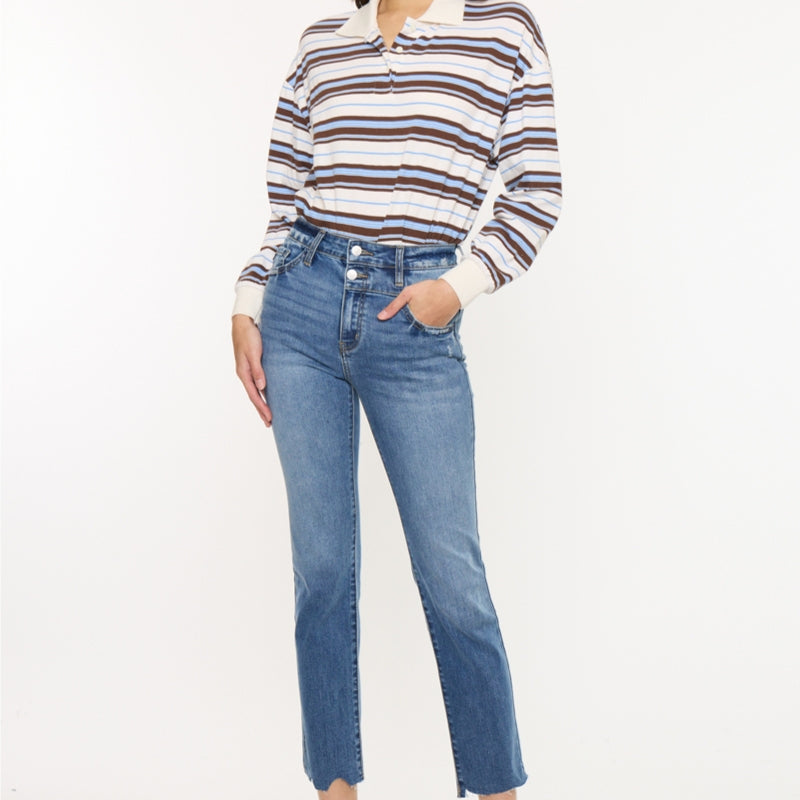 Kathleen Essentials High Rise Slim Straight - Official Kancan USA