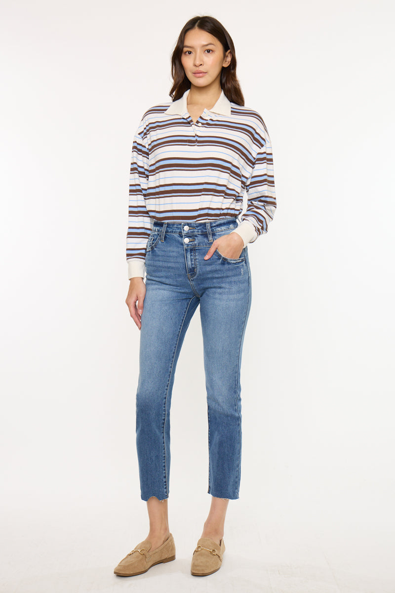 Kathleen Essentials High Rise Slim Straight - Official Kancan USA