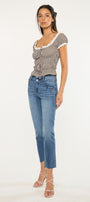 Kathleen Essentials High Rise Slim Straight Jeans - Official Kancan USA