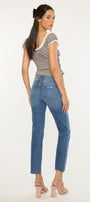 Kathleen Essentials High Rise Slim Straight Jeans - Official Kancan USA