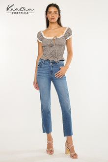  Kathleen Essentials High Rise Slim Straight Jeans - Official Kancan USA