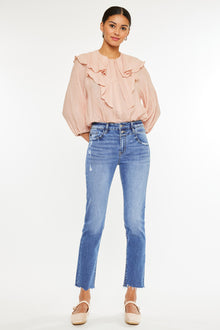  Kathleen High Rise Slim Straight Jeans - Official Kancan USA