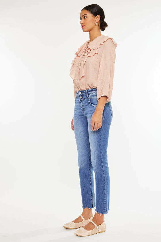 Kathleen High Rise Slim Straight Jeans - Official Kancan USA