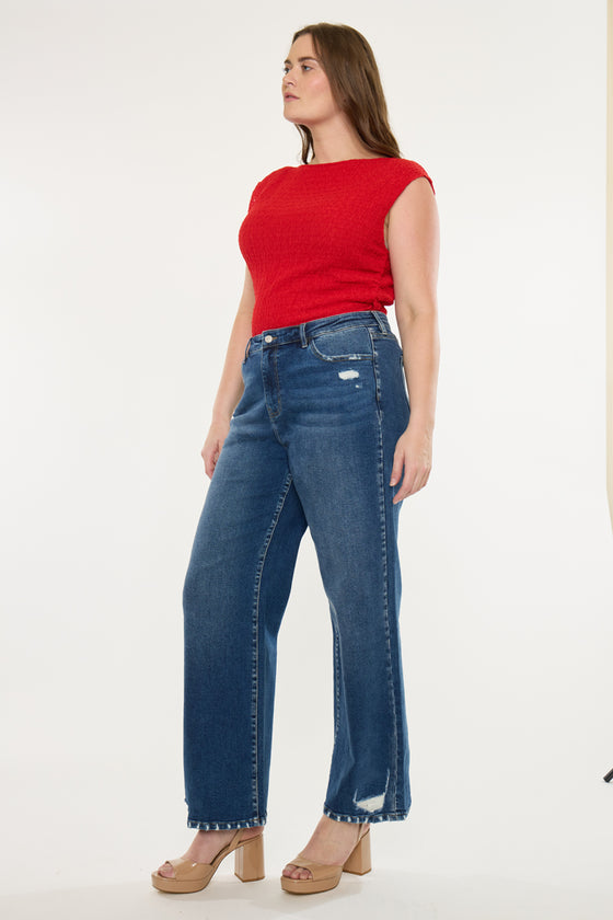 Dania Essentials High Rise Wide Leg Jeans (Plus Size) - Official Kancan USA