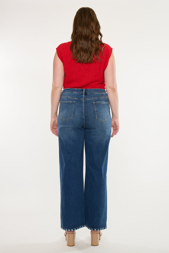 Dania Essentials High Rise Wide Leg Jeans (Plus Size) - Official Kancan USA