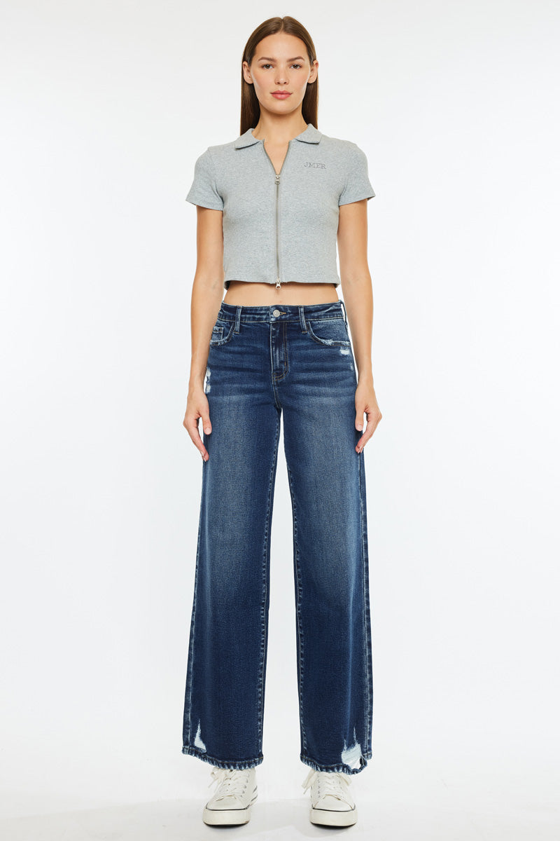 Dania High Rise Wide Leg Jeans - Official Kancan USA