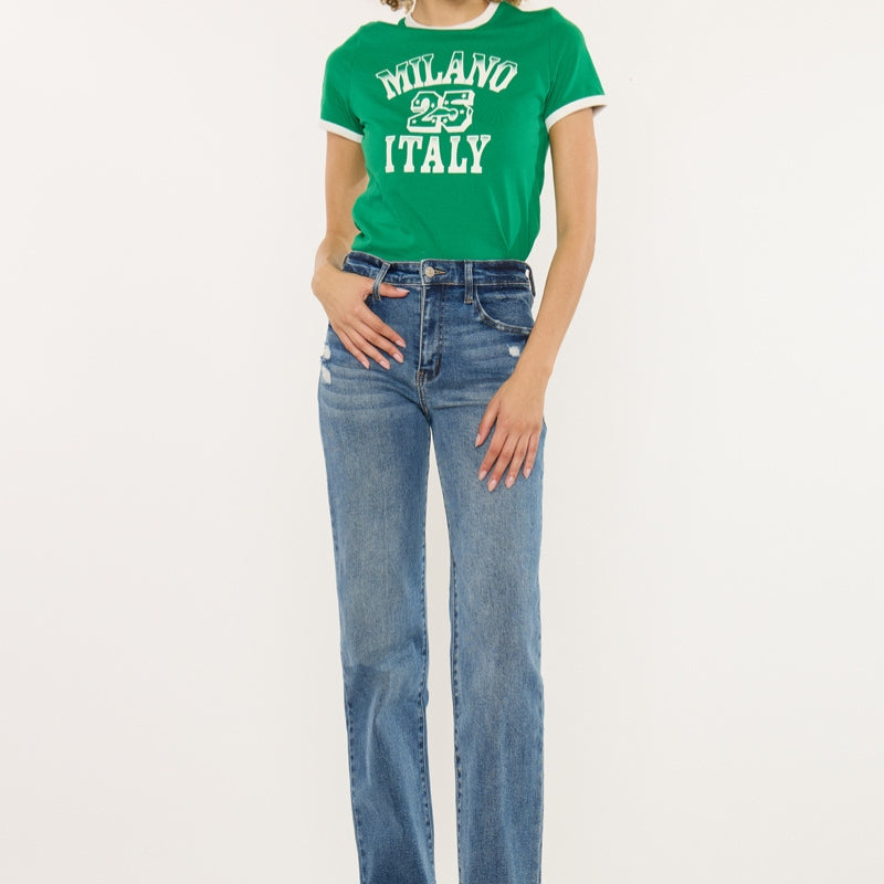 Trinity Essentials High Rise True Straight Jeans - Official Kancan USA