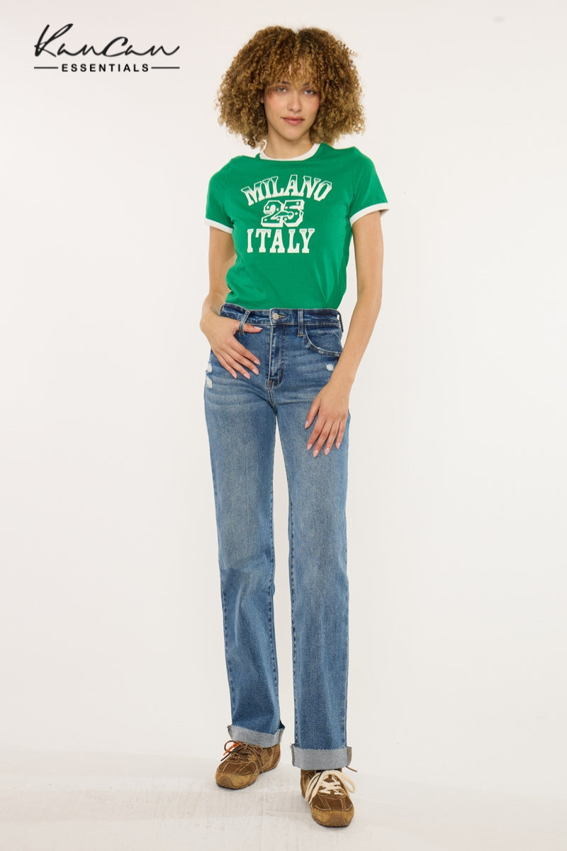 Trinity Essentials High Rise True Straight Jeans - Official Kancan USA