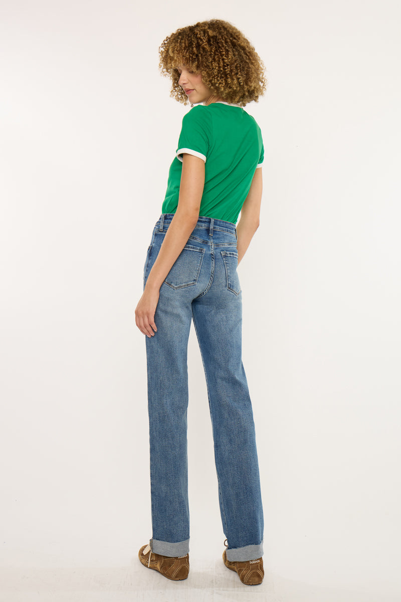 Trinity Essentials High Rise True Straight Jeans - Official Kancan USA
