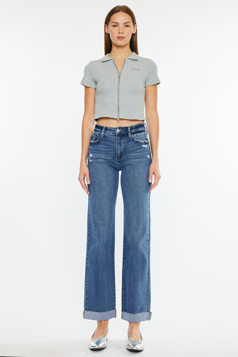 Trinity High Rise True Straight Jeans - Official Kancan USA