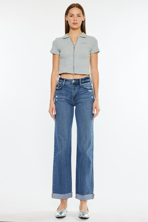 Trinity High Rise True Straight Jeans - Official Kancan USA