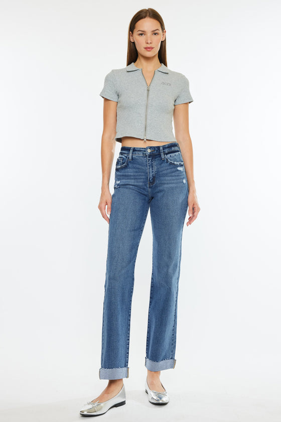 Trinity High Rise True Straight Jeans - Official Kancan USA