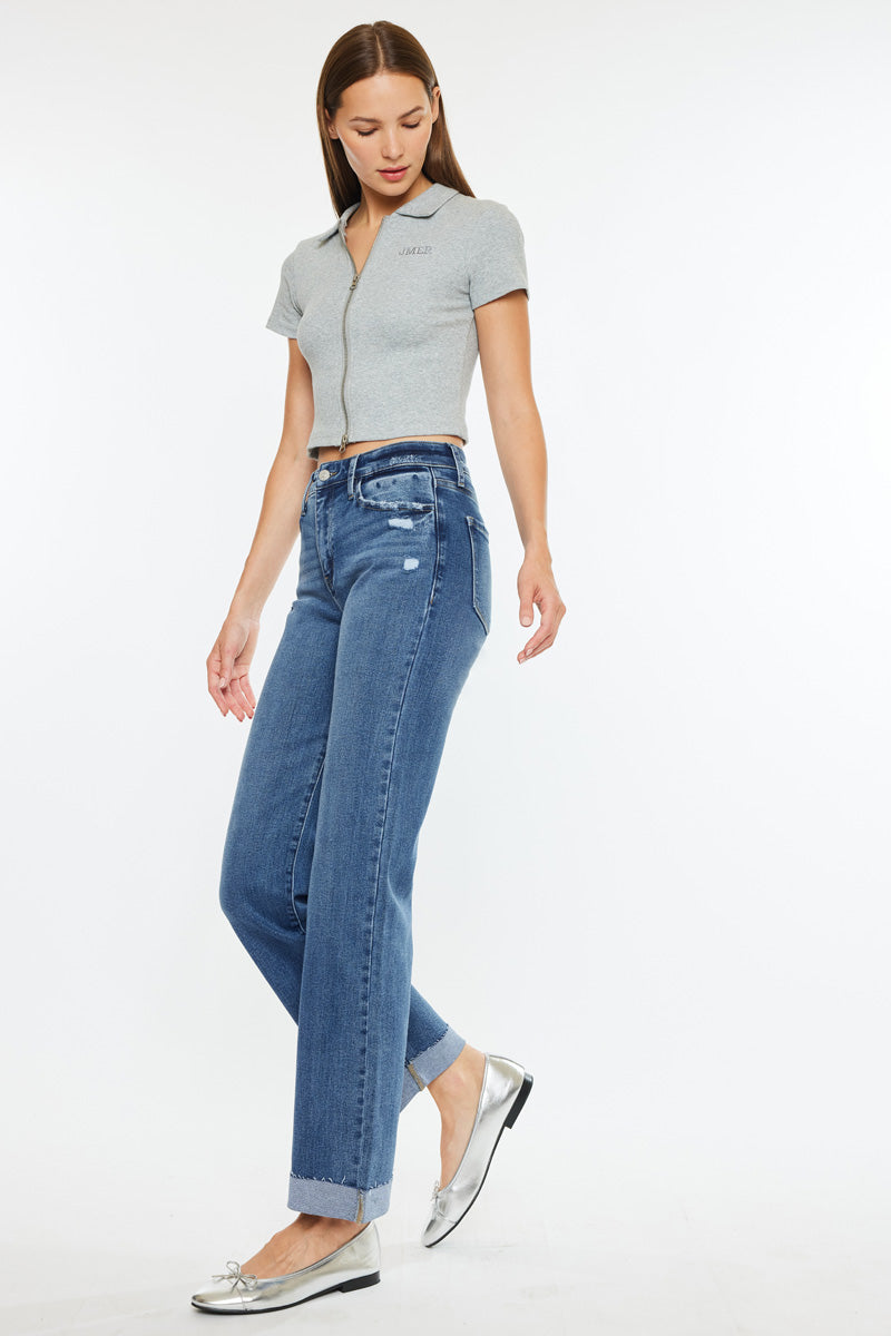 Trinity High Rise True Straight Jeans - Official Kancan USA