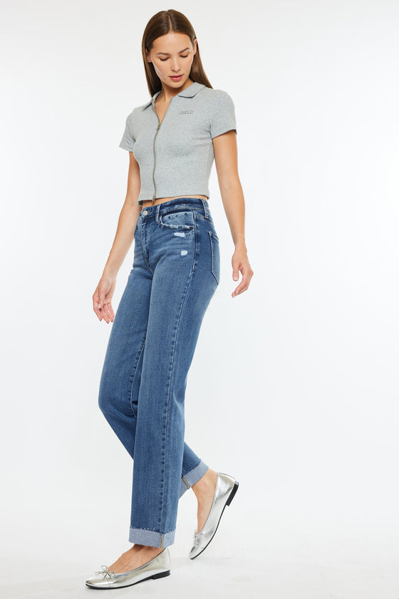 Trinity High Rise True Straight Jeans - Official Kancan USA