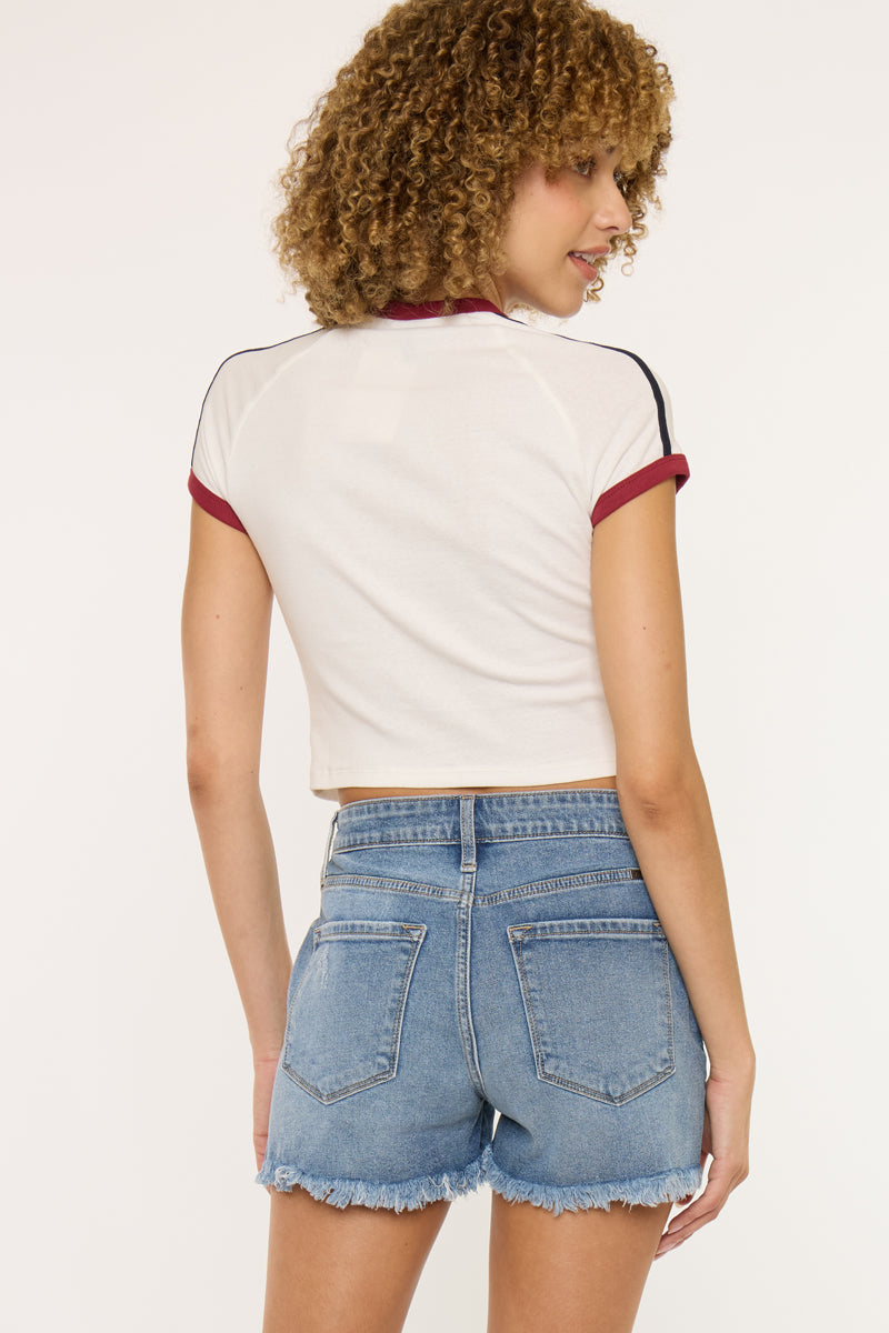 Janelle Essentials High Rise Mom Shorts