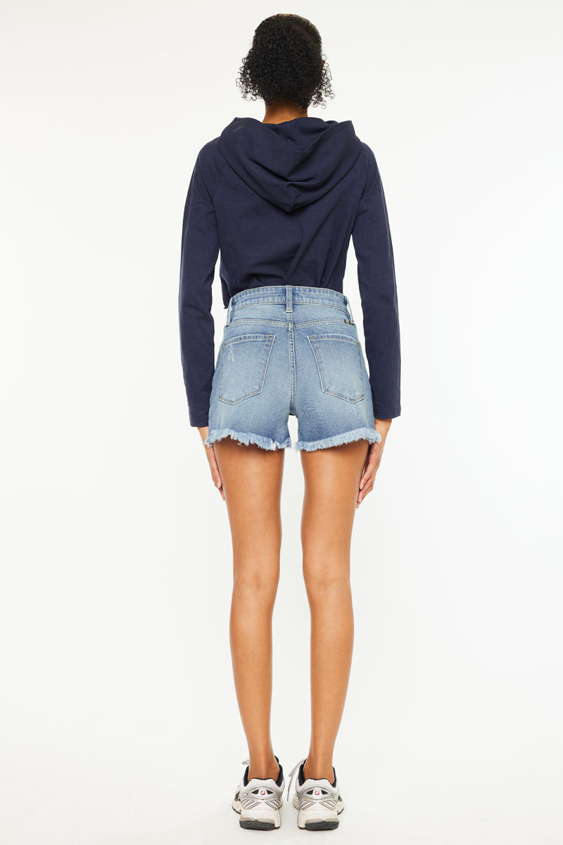 Janelle High Rise Mom Shorts - Official Kancan USA