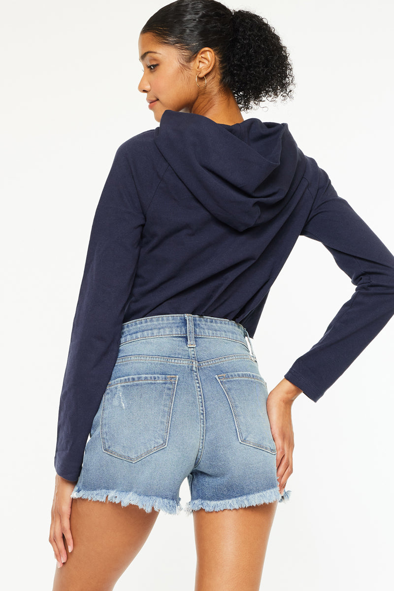 Janelle High Rise Mom Shorts - Official Kancan USA