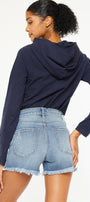 Janelle High Rise Mom Shorts - Official Kancan USA