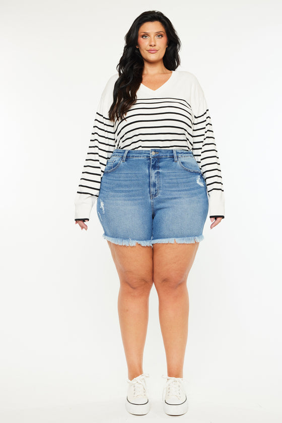 Sky High Rise Shorts (Plus Size) - Official Kancan USA
