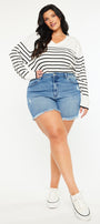 Sky High Rise Shorts (Plus Size) - Official Kancan USA
