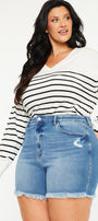 Sky High Rise Shorts (Plus Size) - Official Kancan USA