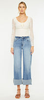 Leslie High Rise Crop Wide Leg Jeans - Official Kancan USA