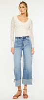 Leslie High Rise Crop Wide Leg Jeans - Official Kancan USA