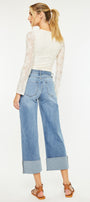 Leslie High Rise Crop Wide Leg Jeans - Official Kancan USA