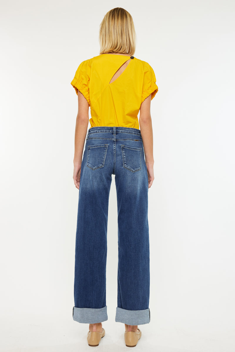 Ivanna Essentials High Rise Wide Jeans – Flowy Fit – Kancan USA