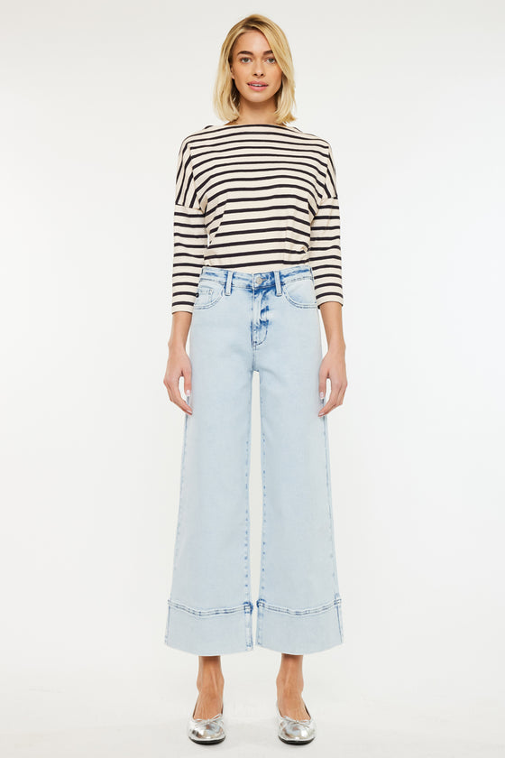 Kassie Cropped Wide Leg Jeans - Official Kancan USA