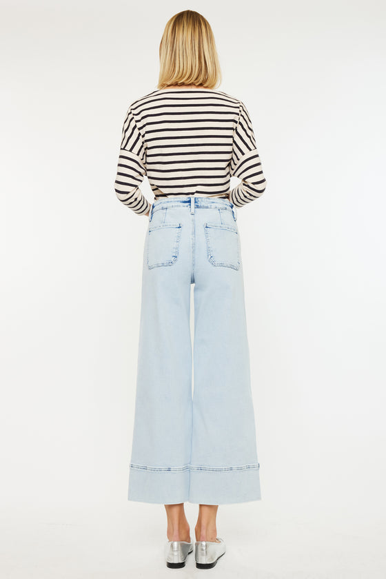 Kassie Cropped Wide Leg Jeans - Official Kancan USA