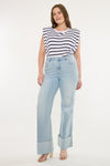 Franny Essentials High Rise Wide Flare Jeans (Plus) - Official Kancan USA