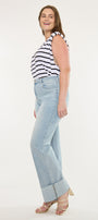 Franny Essentials High Rise Wide Flare Jeans (Plus) - Official Kancan USA