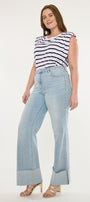 Franny Essentials High Rise Wide Flare Jeans (Plus) - Official Kancan USA