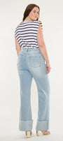 Franny Essentials High Rise Wide Flare Jeans (Plus) - Official Kancan USA