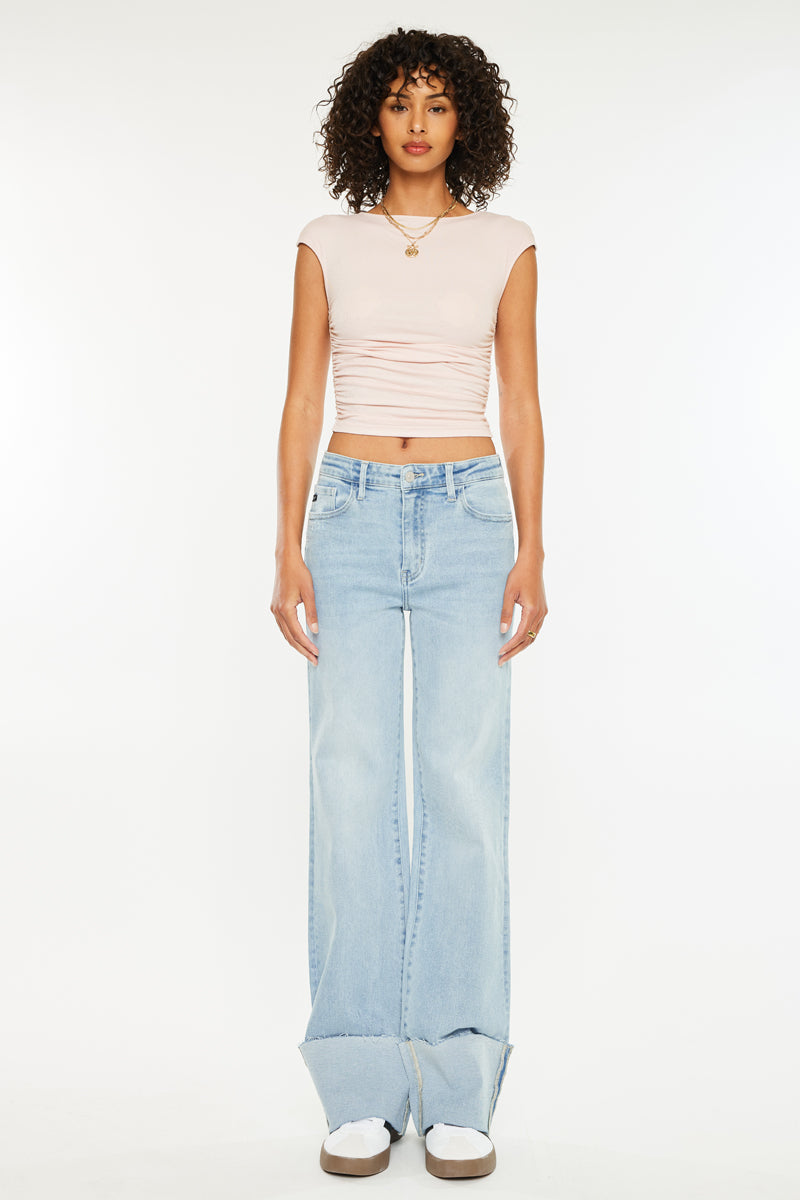 Franny High Rise Wide Flare Jeans - Official Kancan USA