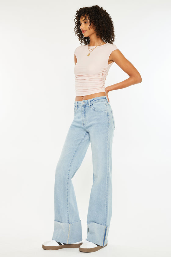 Franny High Rise Wide Flare Jeans - Official Kancan USA