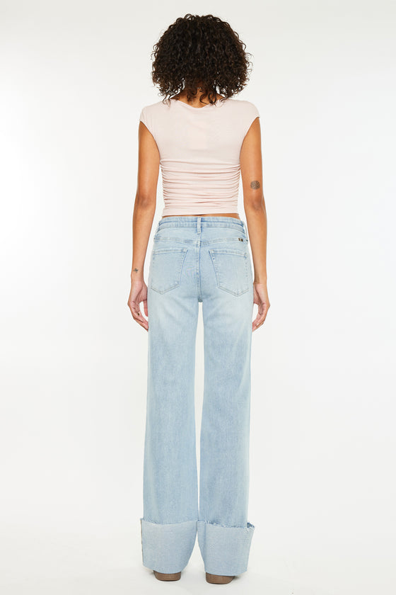 Franny High Rise Wide Flare Jeans - Official Kancan USA