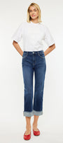 Irma High Rise Cropped Straight Leg Jeans - Official Kancan USA