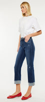 Irma High Rise Cropped Straight Leg Jeans - Official Kancan USA