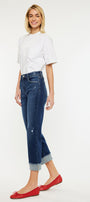 Irma High Rise Cropped Straight Leg Jeans - Official Kancan USA