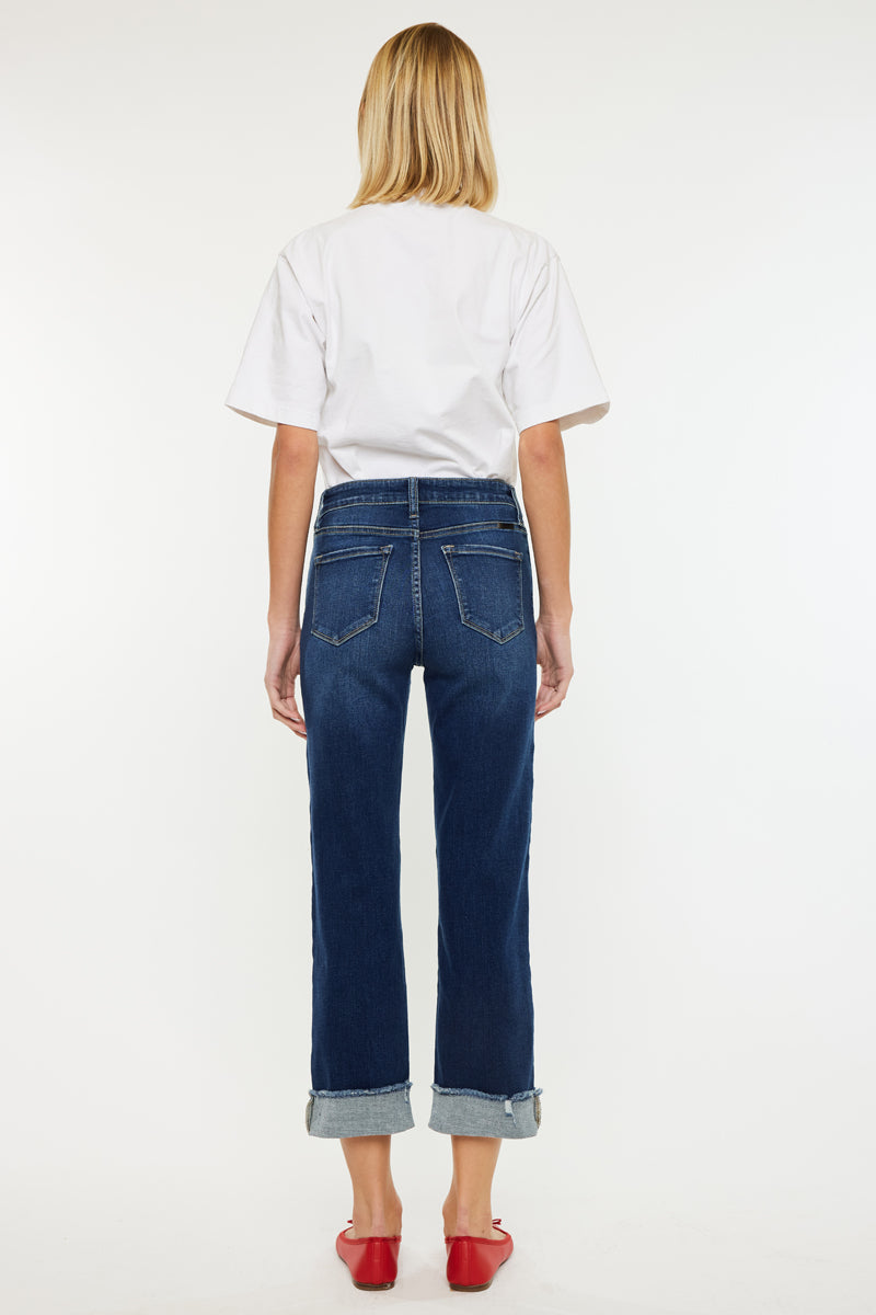 Irma High Rise Cropped Straight Leg Jeans - Official Kancan USA