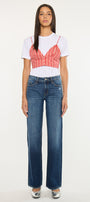 Gemma Essentials Mid Rise Wide Jeans - Official Kancan USA