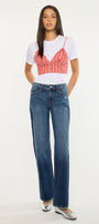 Gemma Essentials Mid Rise Wide Jeans - Official Kancan USA