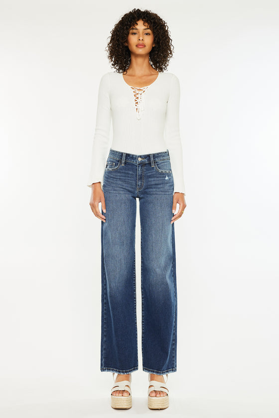 Gemma Mid Rise Wide Jeans - Official Kancan USA