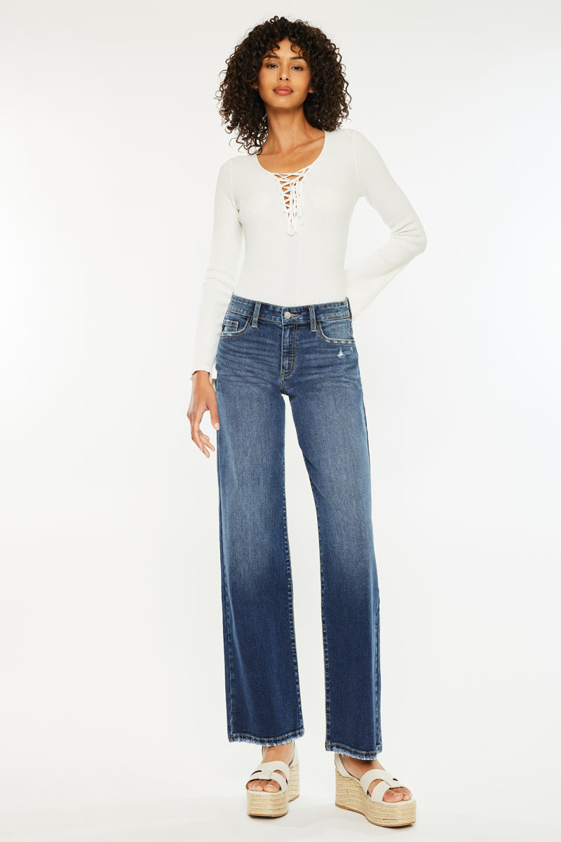 Gemma Mid Rise Wide Jeans – Official Kancan USA